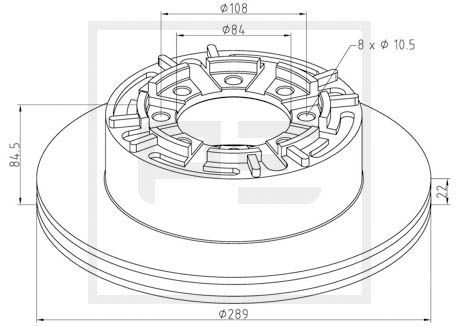 PE AUTOMOTIVE Jarrulevy 026.662-10A